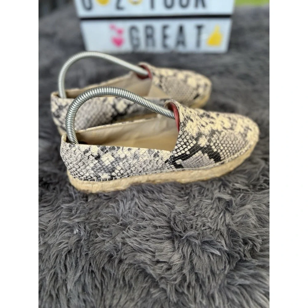 Steve Madden Prisila Espadrille Size 8 M Snakeskin‎ Animal Print Slip On Shoes